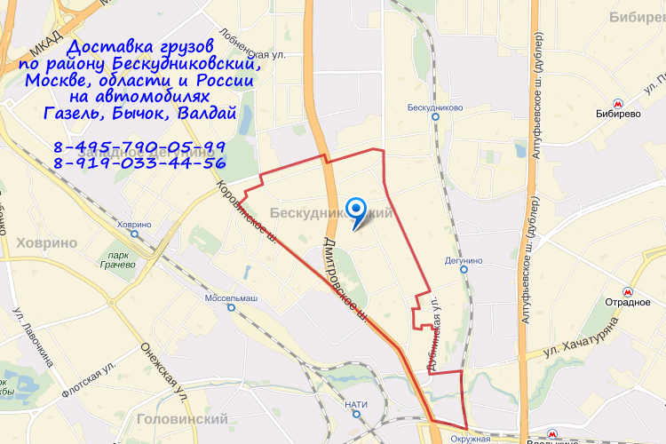 Карта района Бескудниковский
